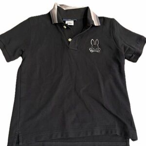 Psycho bunny medium 10-12 black polo shirt